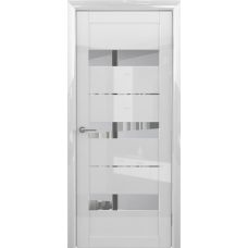 Дверь межкомнатная ALBERO Мегаполис GL ПРАГА GL Белый глянец, зеркало Дверь межкомнатная ALBERO Мегаполис GL ПРАГА GL Белый глянец, зеркало